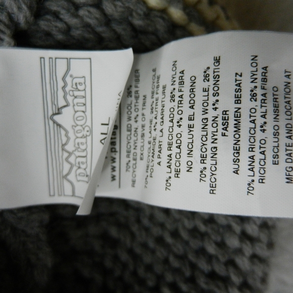 Patagonia Beanie Hat Adult Recycled Wool Blend Knitted Unisex - Picture 4 of 5